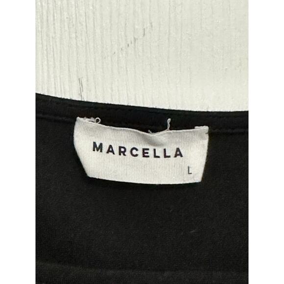 MARCELLA NYC Innogen Jersey A-Line Pocket Fit Flare Maxi Dress Black Size Large - Picture 8 of 13